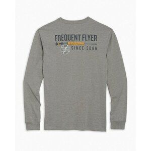 Southern Tide Frequent Flyer Long-sleeved T-shirt, size Large NEW Grey